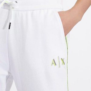 NWT Armani Exchange White Jersey Fleece Tracks